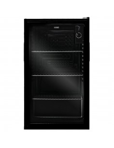 Frigorifero con porta in vetro nero da 80 lt