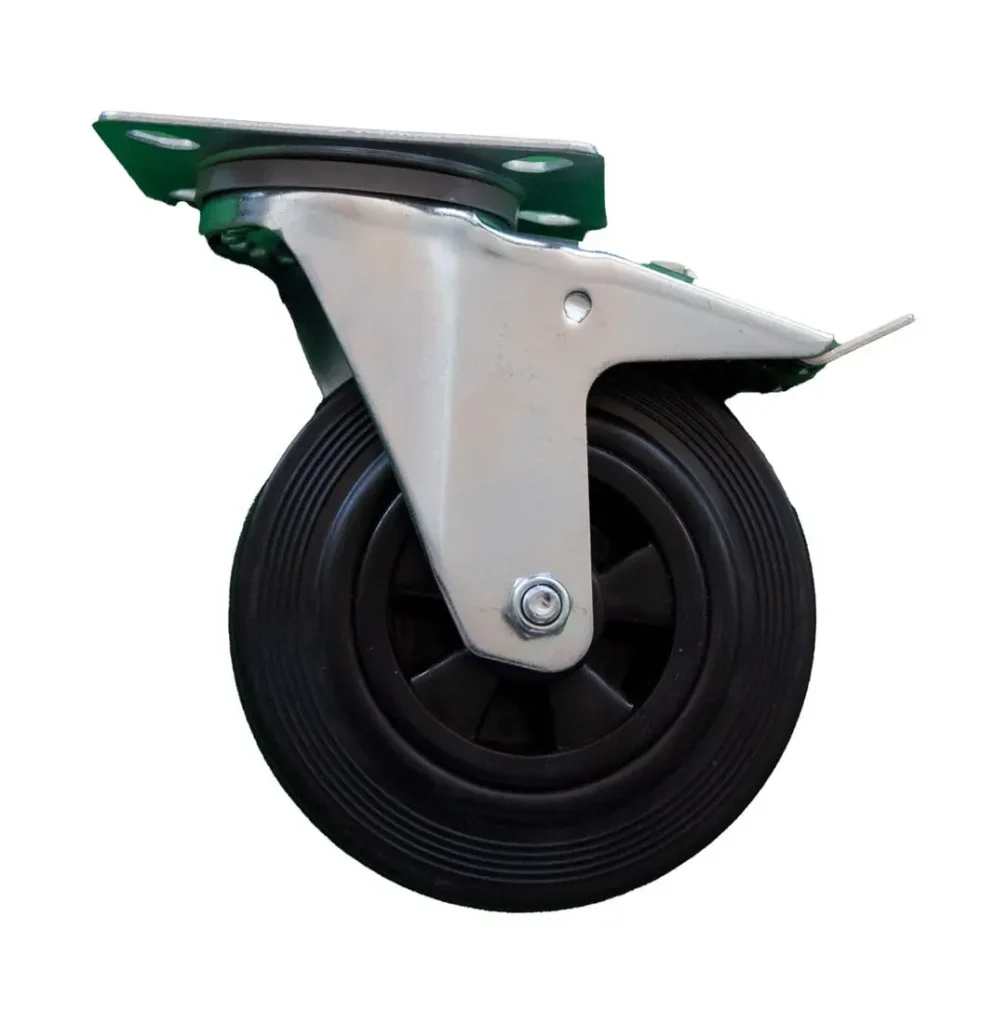 Rueda giratoria con freno