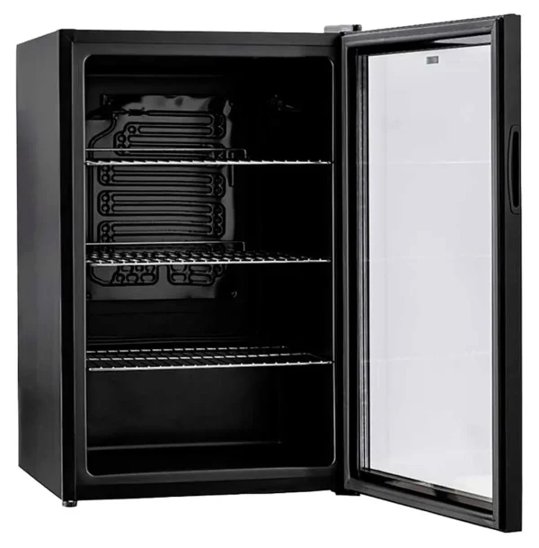 Refrigerador Horeca Svan Cíclico Negro Manual E84 Con Puerta Cristal