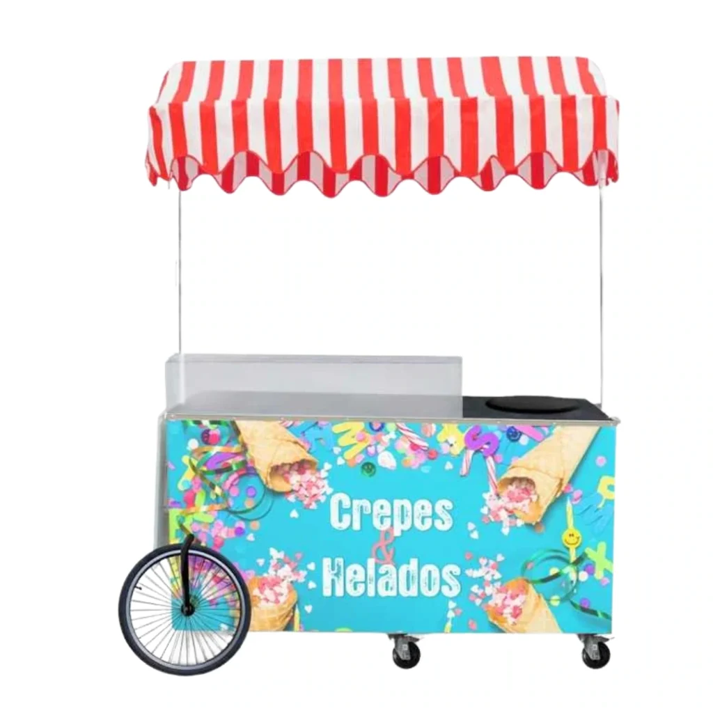 Carrito de helados y crepes